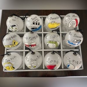 Pottery Barn Decade Ornaments